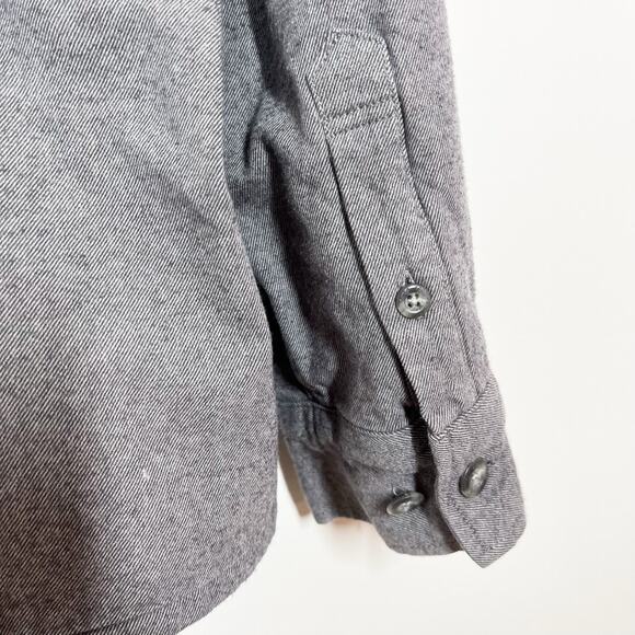 Eddie Bauer Men’s Button Up Shirt Chore Shacket Fleece Lined Sz L Gray Gorpcore - Picture 7 of 10